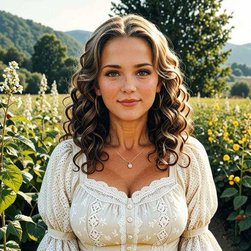 Confident Mature Woman with Curly Hair