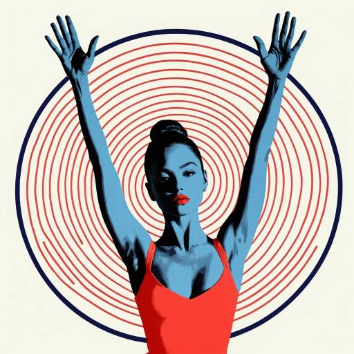 Pop Art Ballet Dancer with Raised Arms