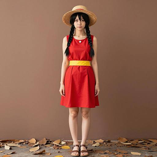 Photorealistic Girl Luffy Cosplay Portrait