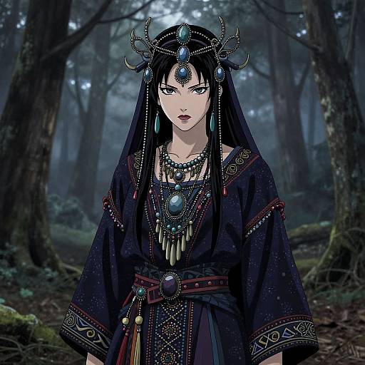 Ethereal Avant-Garde Anime Forest Portrait