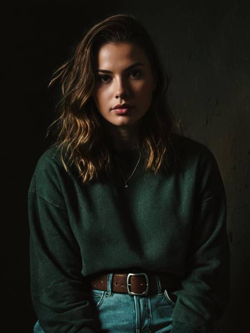 Portrait of Woman in Casual Streetwear