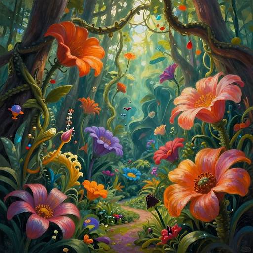 Surreal Loro in Dreamy Jungle