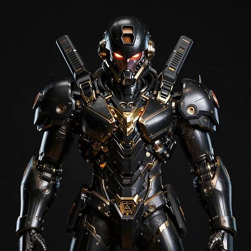 Gilded Titan Mech Pilot Portrait