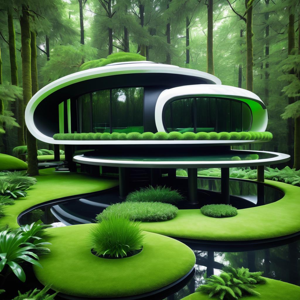 Ethereal Surreal Forest Cabin Dreamscape