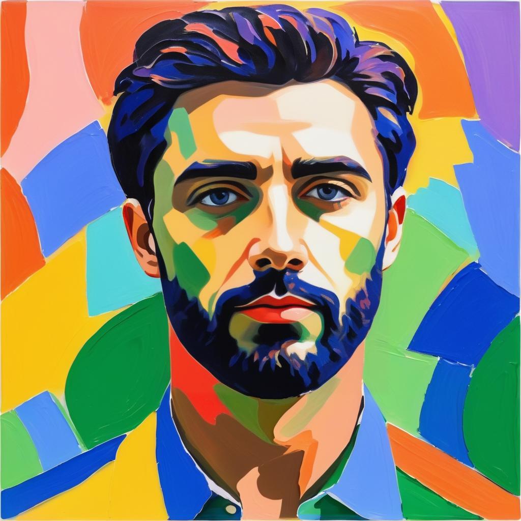 Vibrant Portrait of a Handsome Man