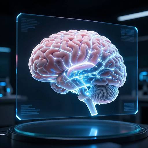 Photo Realistic AI Brain Hologram