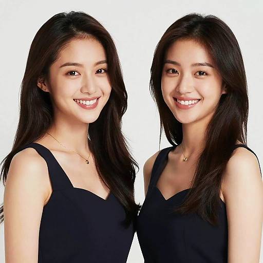 Two Beautiful Asian Actresses in Sexy Dresses