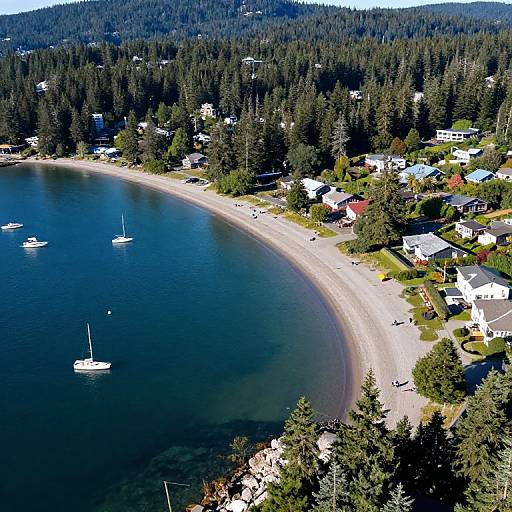 Aerial View of White Rock Waterfront