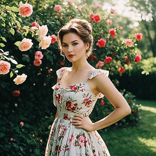 Charming Garden Party Portrait of Young Woman