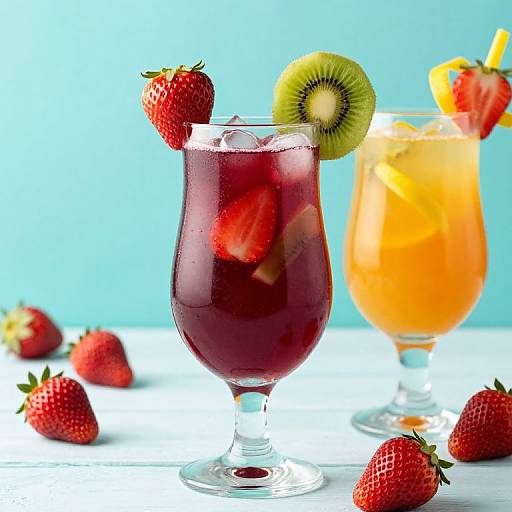 Vibrant Fruit-Infused Refreshing Drinks