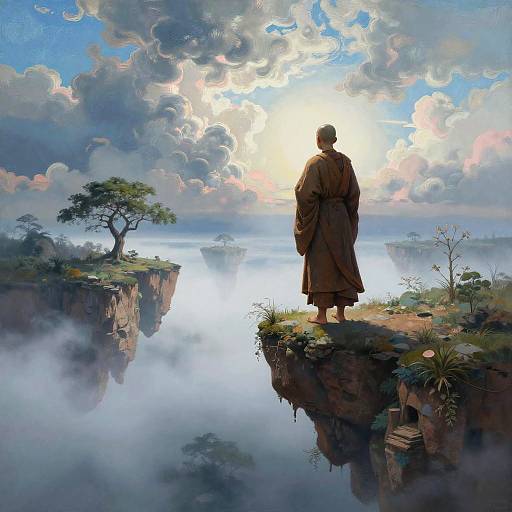 Mystical Monk on Floating Mesa