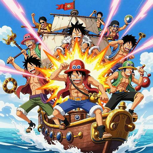 Epic Sky Pirate Battle Scene