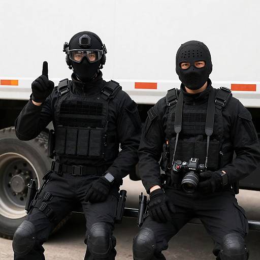 Tactical Duo by the Truck