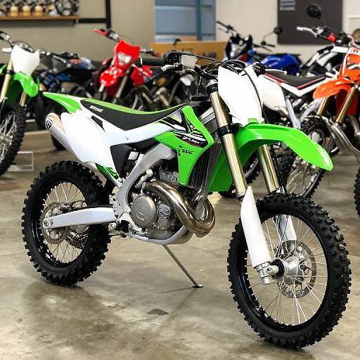 Vibrant Kawasaki KLX 250 Showroom