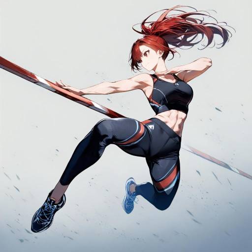 Dynamic Athletic Woman in Motion Dynamic Athletic Woman in Motion