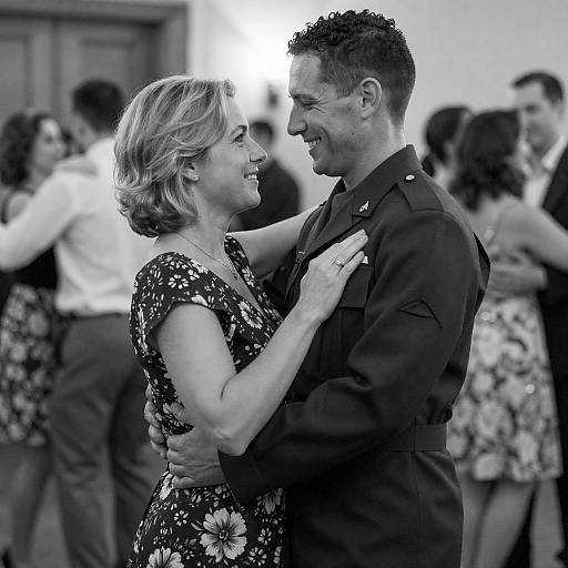 Charming Black-and-White Dance Moment