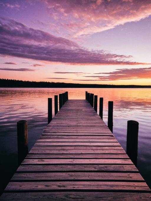 Serene Sunset Over a Tranquil Lake