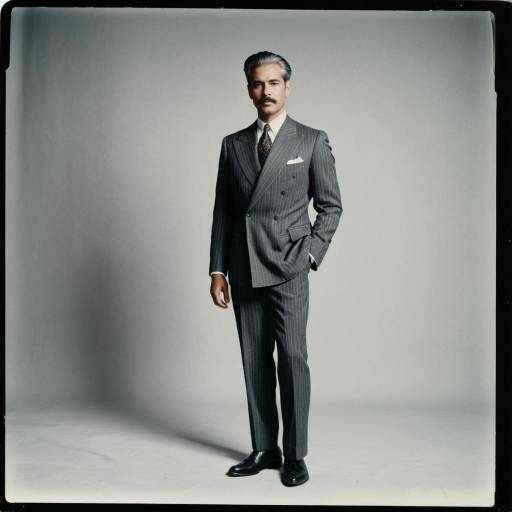 Vintage Menswear Double-Breasted Pinstripe Suit