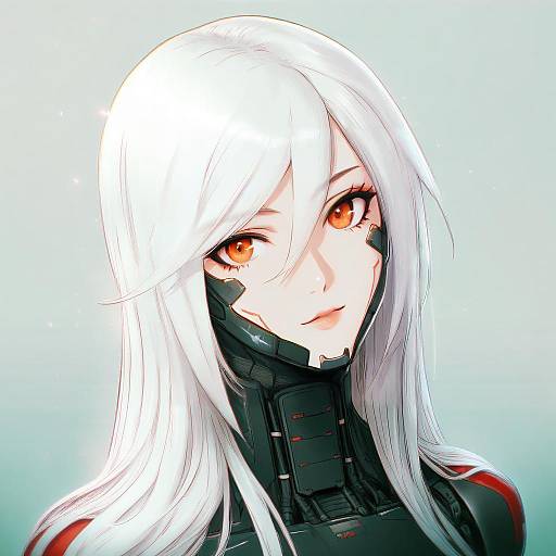 Illustration of Ariane yeong, signalis in the style of Rasukaru