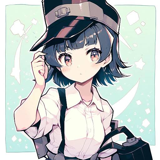 Illustration of Arare (kancolle), kantai collection in the style of Parororo