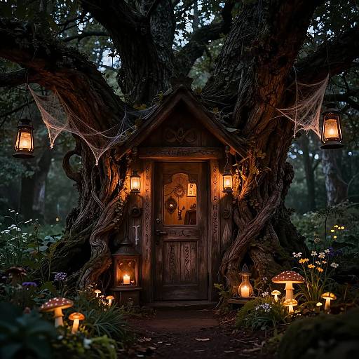 Enchanting Witch Cottage Among Ancient Oaks