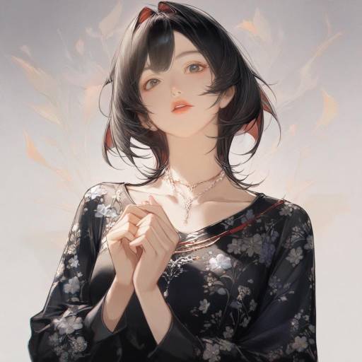 Elegant Surtr with Black Dress Portrait