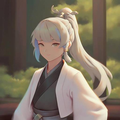 Illustration of Archer (fate/samurai remnant), fate/samurai remnant in the style of Bigrbear