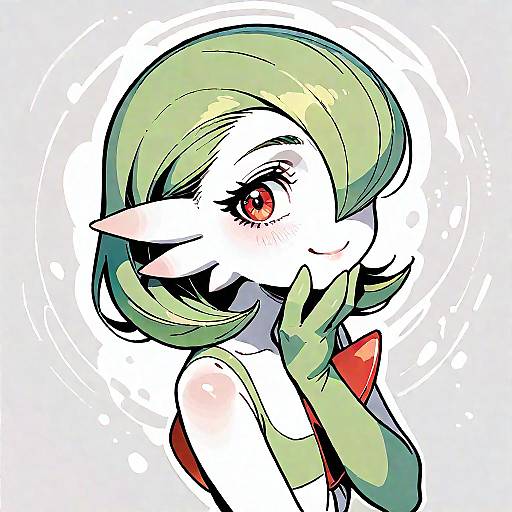 Gardevoir Character With Green Hair