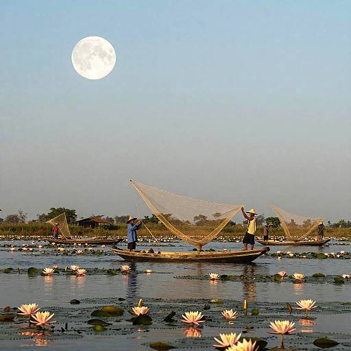 Serene River Delta at Golden Hour