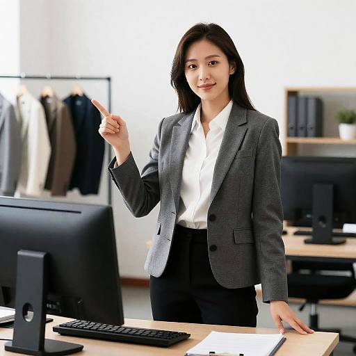 Woman in Business Suit at Office