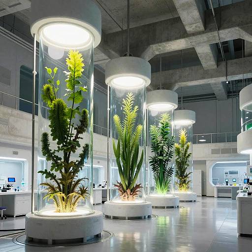 Futuristic Sci-Fi Algae Research Lab