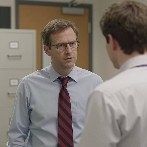 Focused Men in an Office Setting