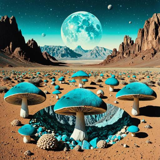 Surreal Psychedelic Alien Mushroom Landscape Surreal Psychedelic Alien Mushroom Landscape