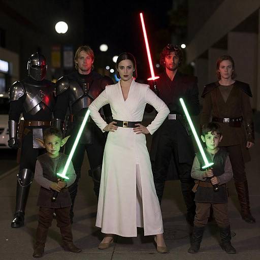 Star Wars Characters Gather in Urban Night