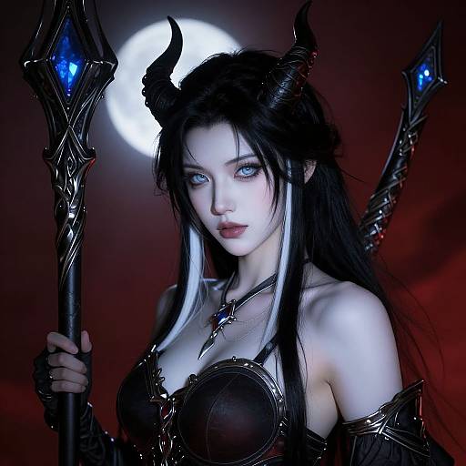 Ethereal Demon Warrior Portrait