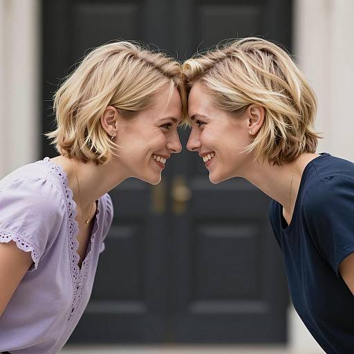 Two Blondes in Elegant Embrace