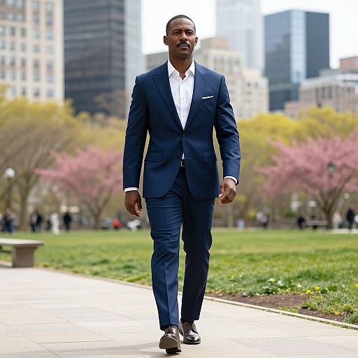 Stylish Urban Man in Spring Park