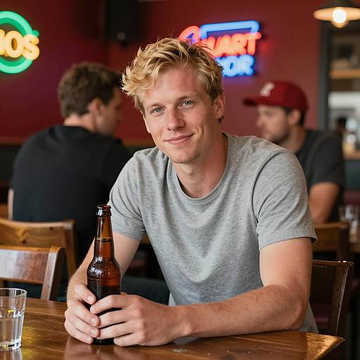 Casual Gathering of Friends at Bar