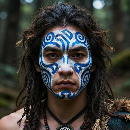Fierce Celtic Warrior with Warpaint
