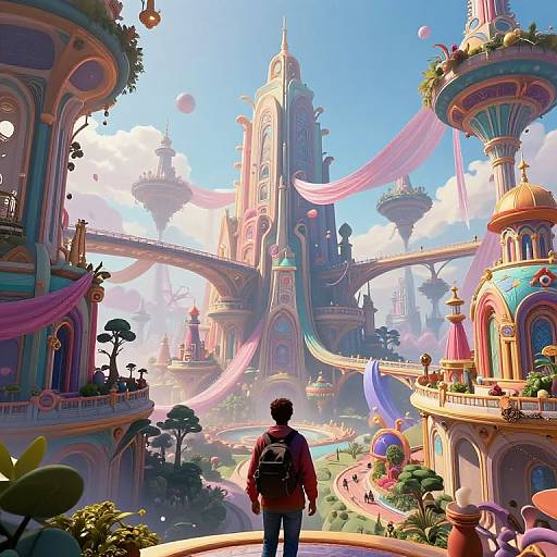 Surreal Dreamscape City Fusion