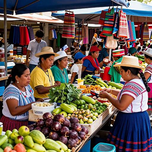 Vibrant Latin American Market Scene