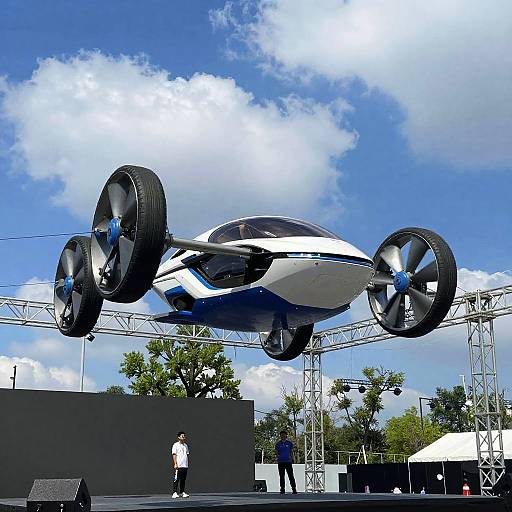 Futuristic Flying Car at Tech Expo
