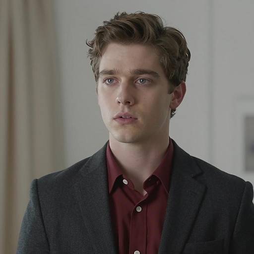 Serious Young Man in Blazer Portrait