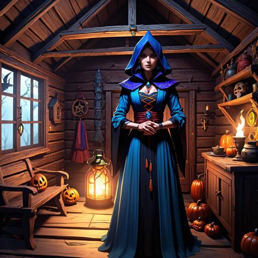 Enigmatic Sorceress in Haunted Cabin Enigmatic Sorceress in Haunted Cabin