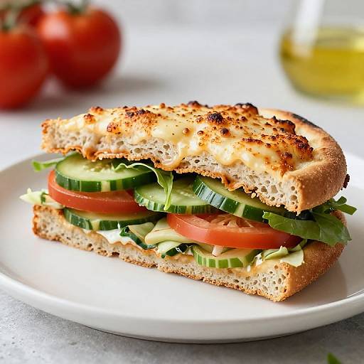 Homemade Vegetable Pizza Sandwich Recipe
