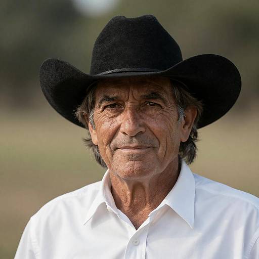 Elderly Cowboy Portrait in Soft Light