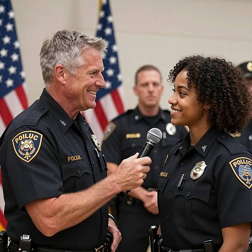 Friendly Interaction Among Police Officers