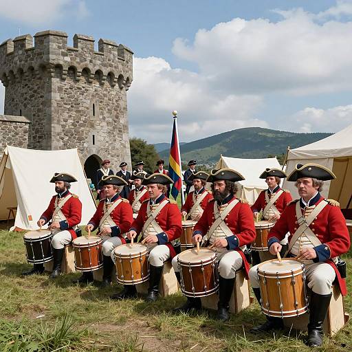 Historic Military Drummers in Action