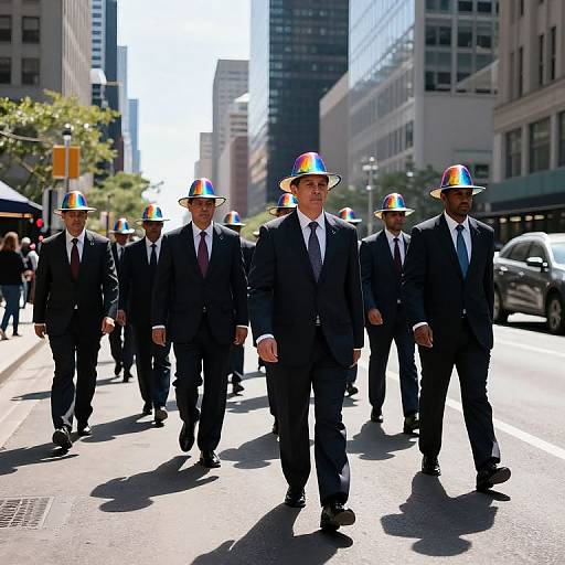 Solemn March in Sunlit Metropolis