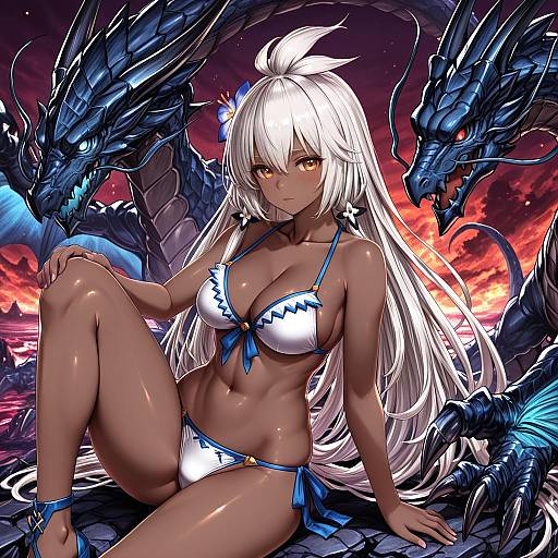 Illustration of Zooey (granblue fantasy), granblue fantasy in the style of Ishimiso (ishimura)